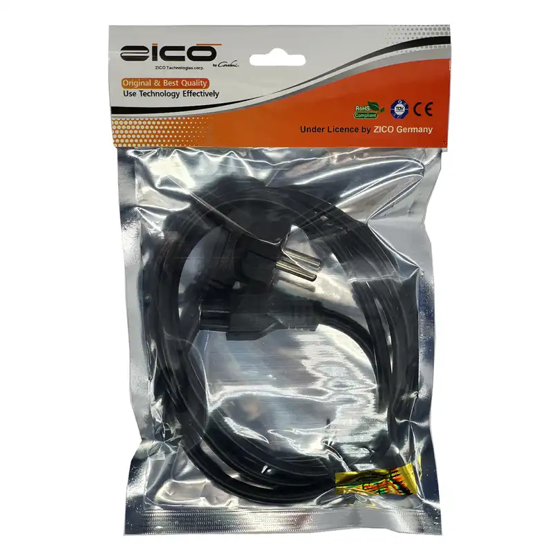 کابل برق سه پین منبع تغذیه لپ تاپ مدل ZI-7000 طول 1.5 متر