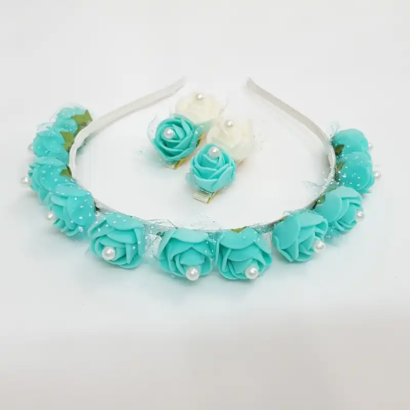 ست تل و گیره مو دخترانه مدل رز کد RZ2