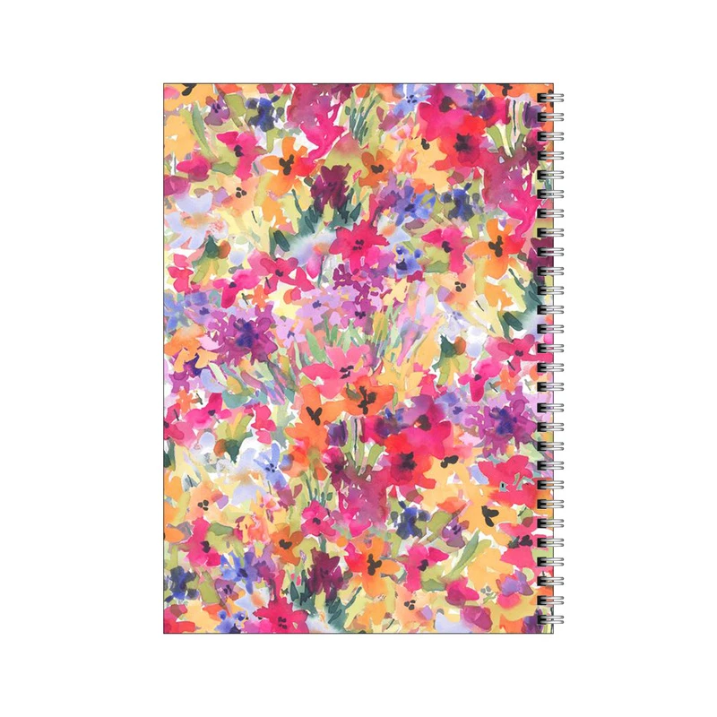 دفتر مشق 50 برگ بامبیلیپ طرح پترن گل گلی ابرنگی کد 9388865