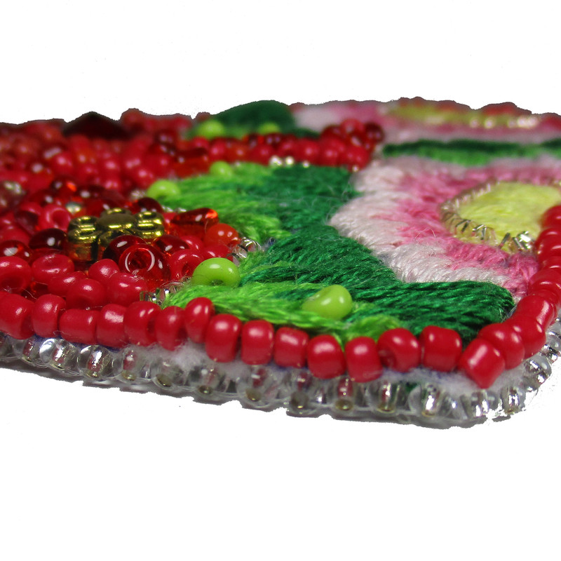 گل سینه طرح قلب کد 003