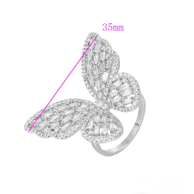 انگشتر زنانه طرح پروانه کد R3005