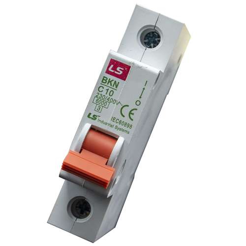 فیوز مینیاتوری تک فاز 10 آمپر ال اس کد C10 