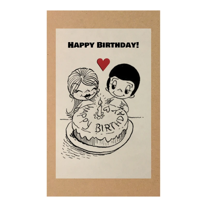 کارت پستال طرح تبریک تولد مدل Happy Birthday کد A126