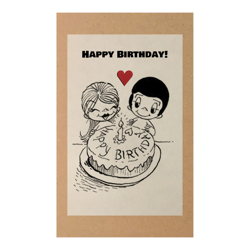 کارت پستال طرح تبریک تولد مدل Happy Birthday کد A126