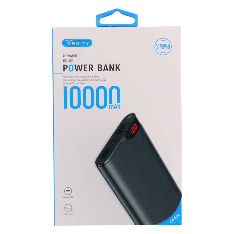 شارژر همراه وریتی مدل V-PU94 ظرفیت 10000 میلی آمپر ساعت