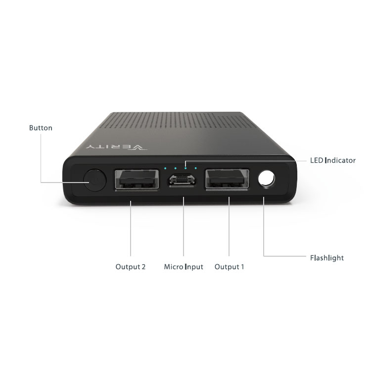 شارژر همراه وریتی مدل V-PA113 ظرفیت 10000 میلی آمپر ساعت