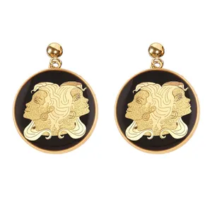 گوشواره طلا 24 عیار زنانه دانژه طرح نماد خرداد کد ZONG0400003