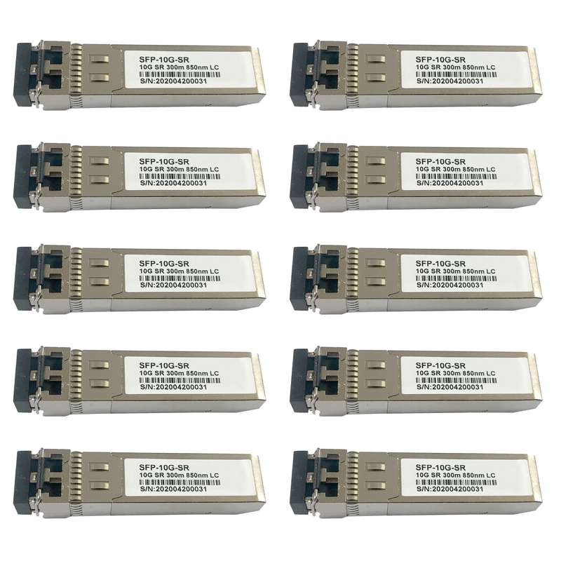 ماژول فیبر نوری مدل SFP-10G-SR بسته 10 عددی ماژول فیبر نوری مدل SFP-10G-SR بسته 10 عددی