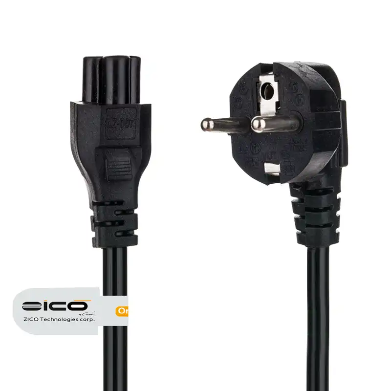 کابل برق سه پین منبع تغذیه لپ تاپ مدل ZI-7000 طول 1.5 متر