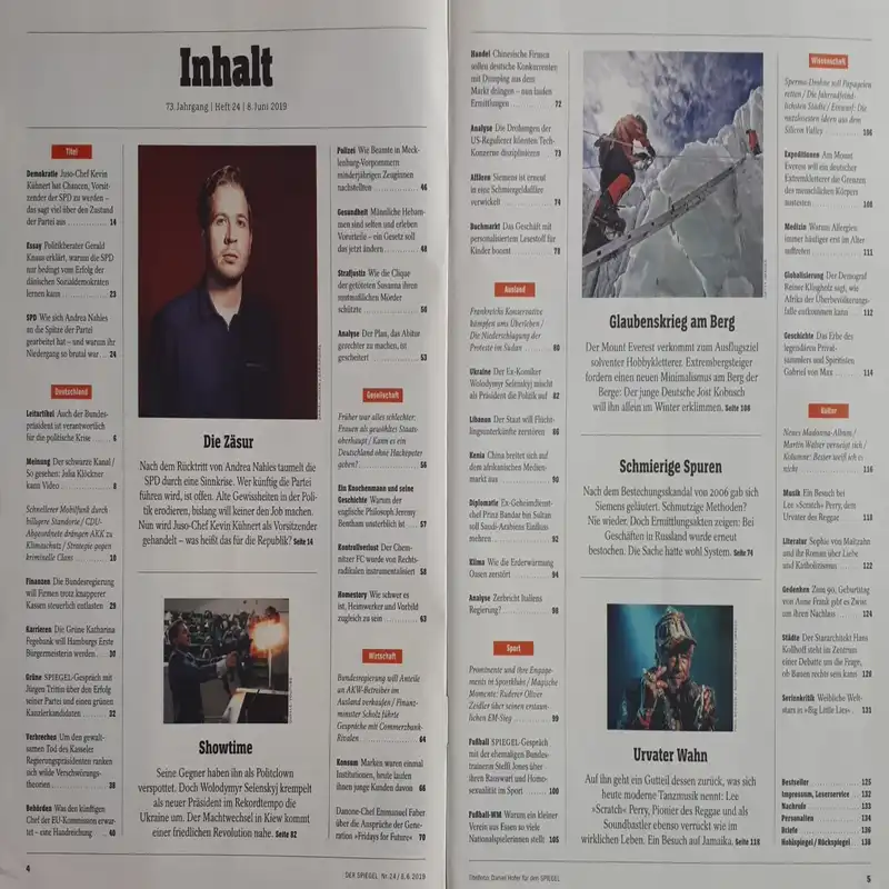 مجله اشپيگل ژوئن 2019