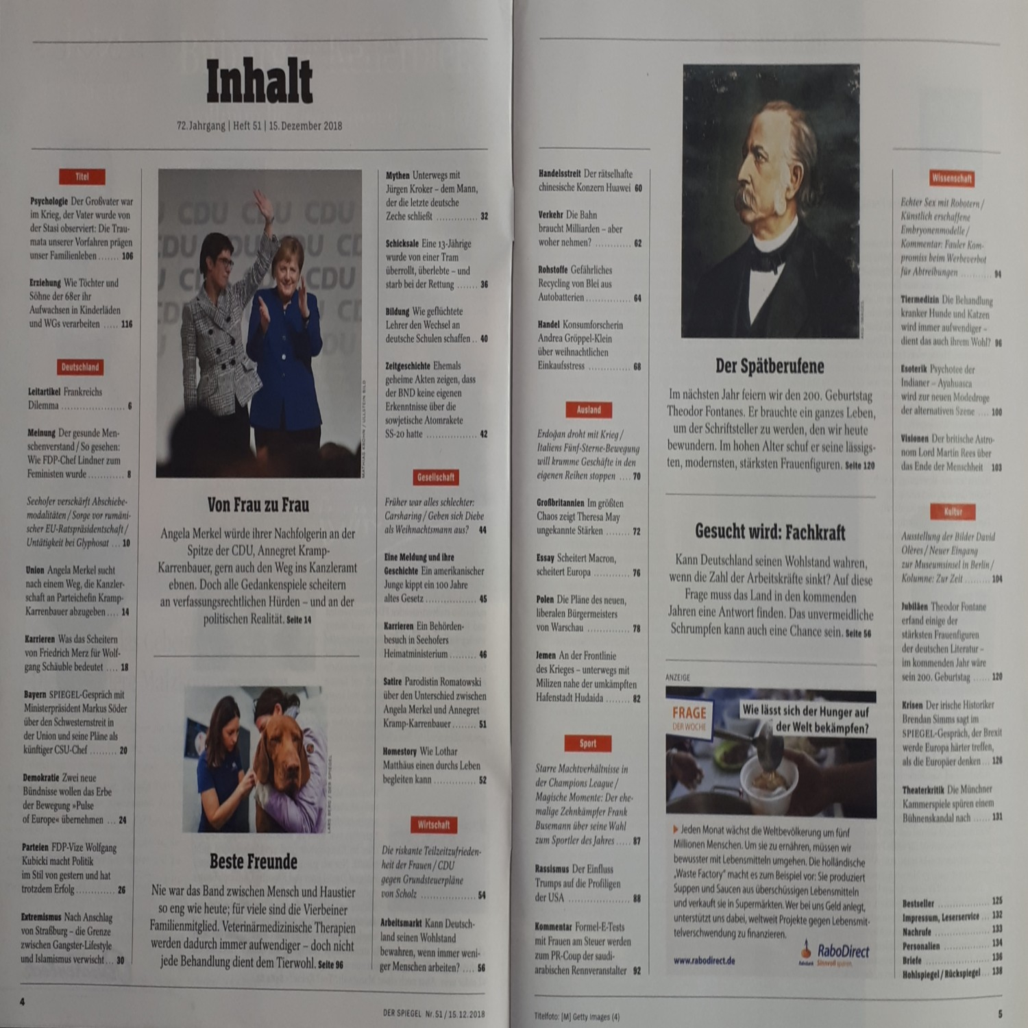 مجله اشپيگل دسامبر 2018