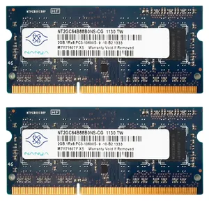  رم لپ تاپ DDR3 دو کاناله 1333مگاهرتز CL11 نانیا مدل 10600s ظرفیت 4 گیگابایت