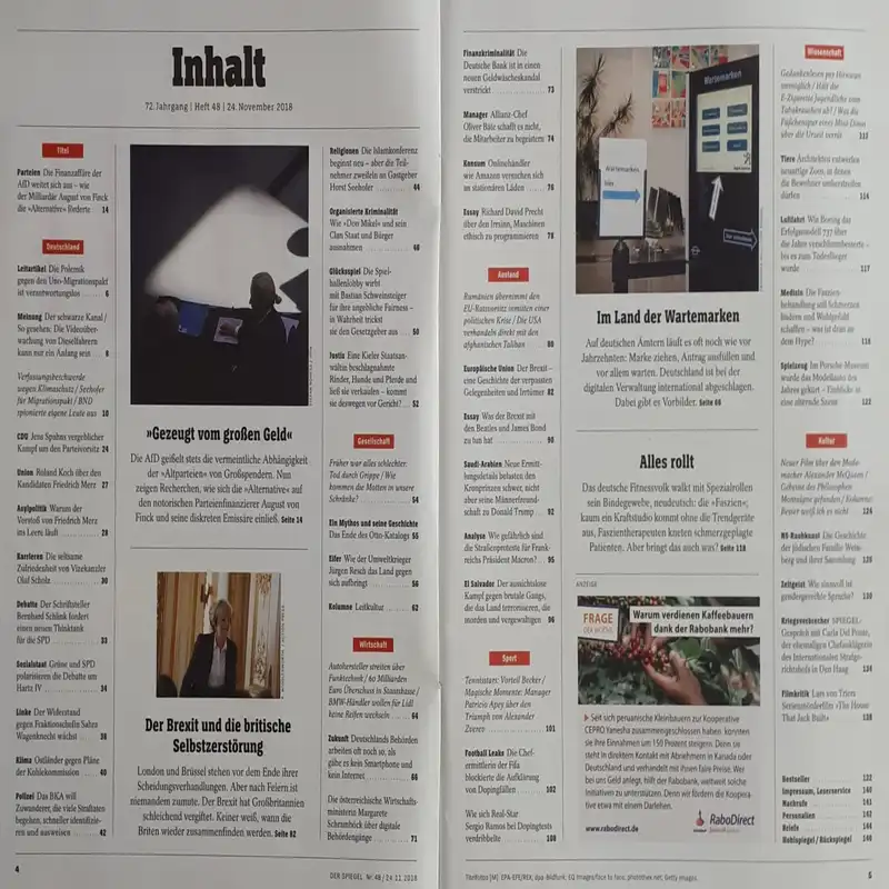 مجله اشپيگل نوامبر 2018