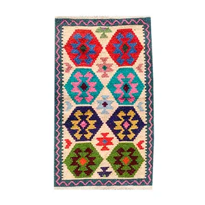 گلیم دستبافت نیم متری کد 6609