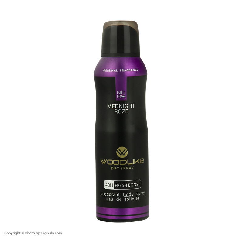 اسپری خوش بو کننده بدن وودلایک مدل Med Night Rose حجم 200 میلی لیتر