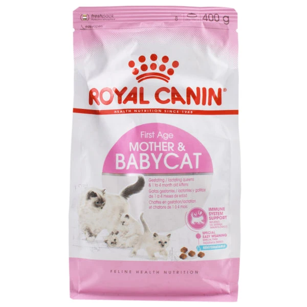 غذای خشک گربه رویال کنین مدل First Age Mother Baby Cat وزن 400 گرم 