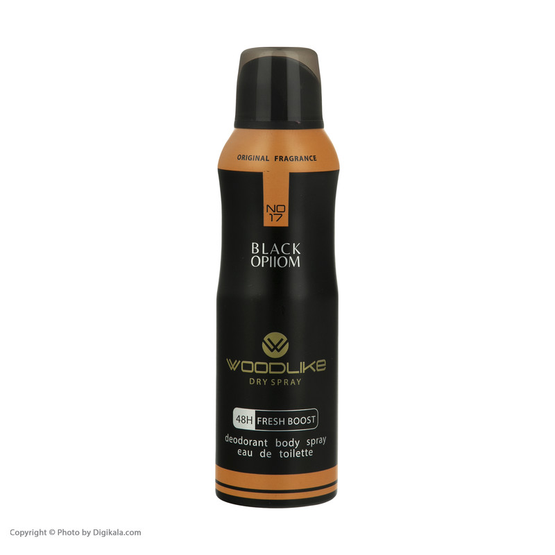 اسپری خوش بو کننده بدن وودلایک مدل Black Opllom حجم 200 میلی لیتر