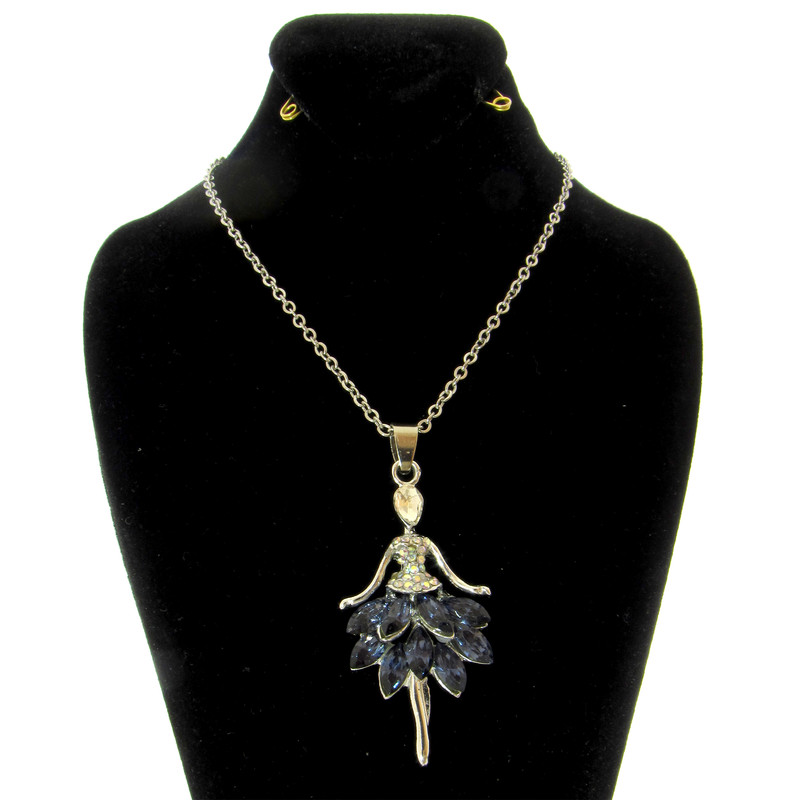 گردنبند دخترانه طرح بالرین کد 084