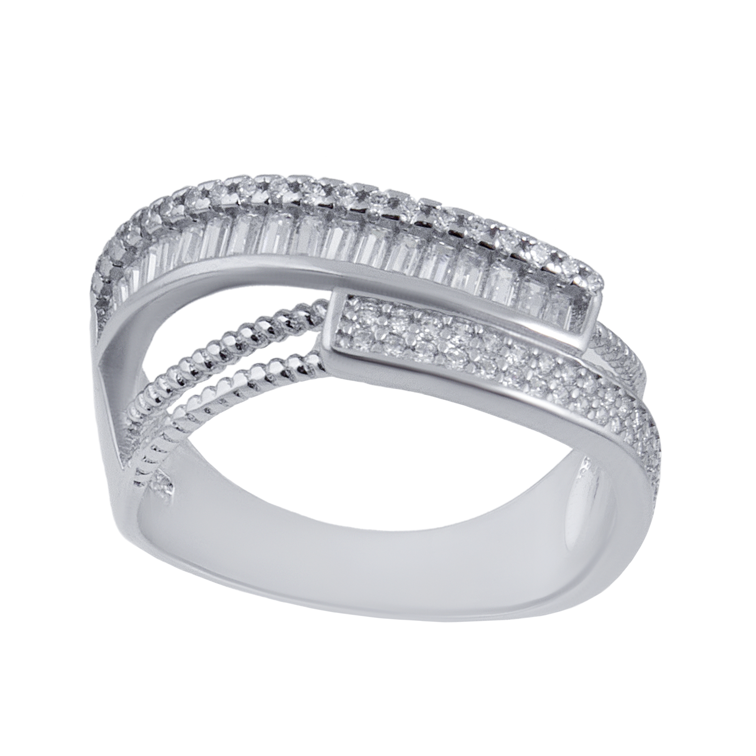 انگشتر نقره زنانه بازرگانی میلادی کد AWR-220