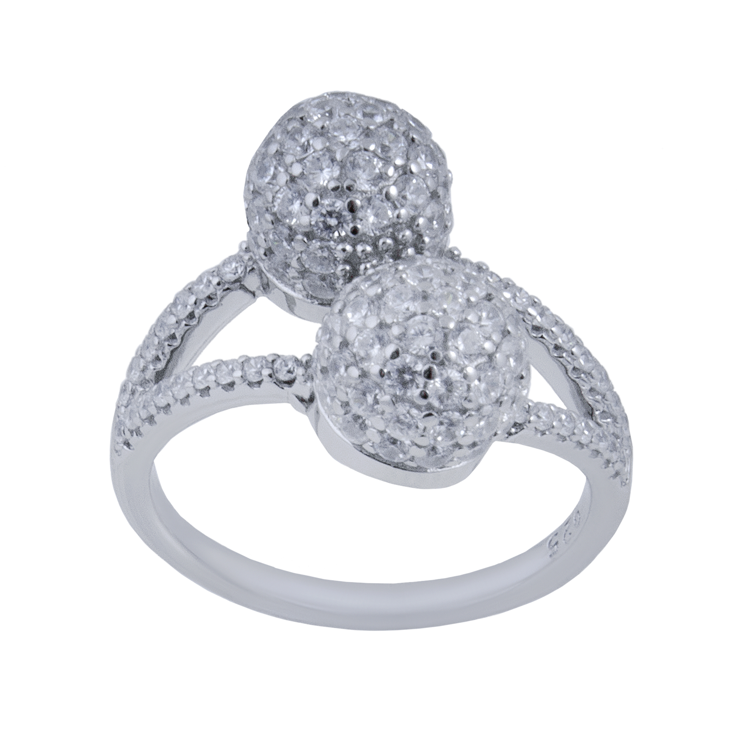 انگشتر نقره زنانه بازرگانی میلادی کد AWR-222