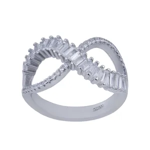 انگشتر نقره زنانه بازرگانی میلادی کد AWR-225