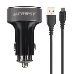 شارژر فندکی رکرسی مدل CAR-08 به همراه کابل تبدیل microUSB