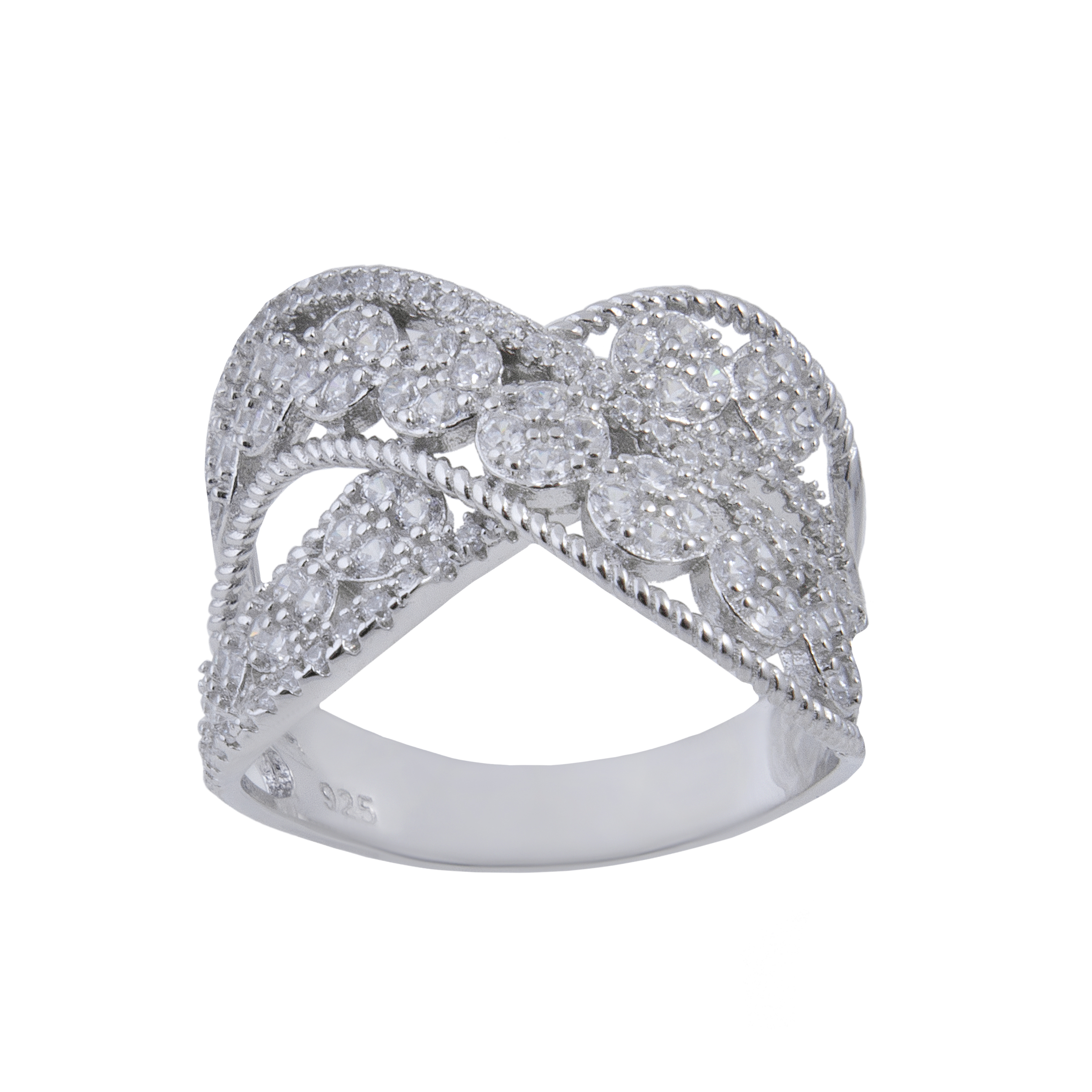 انگشتر نقره زنانه بازرگانی میلادی کد AWR-229