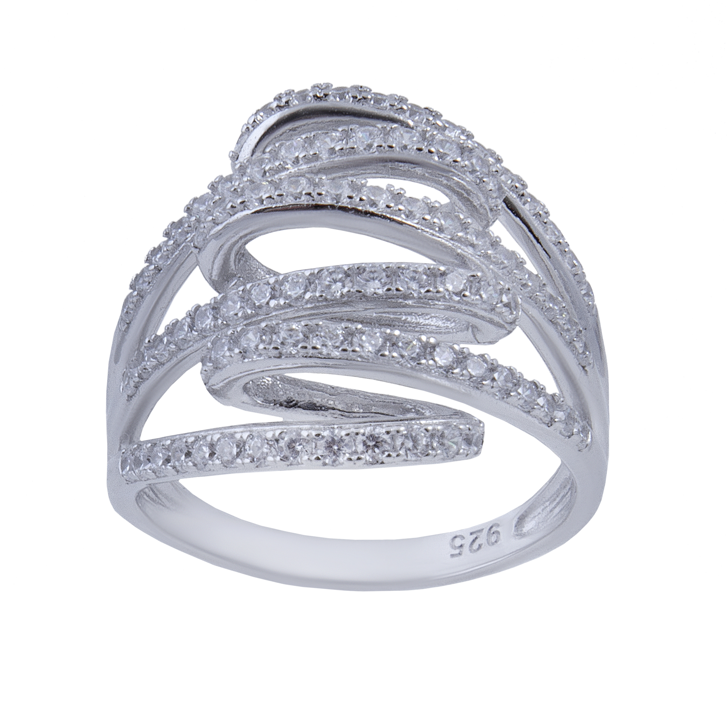 انگشتر نقره زنانه بازرگانی میلادی کد AWR-230