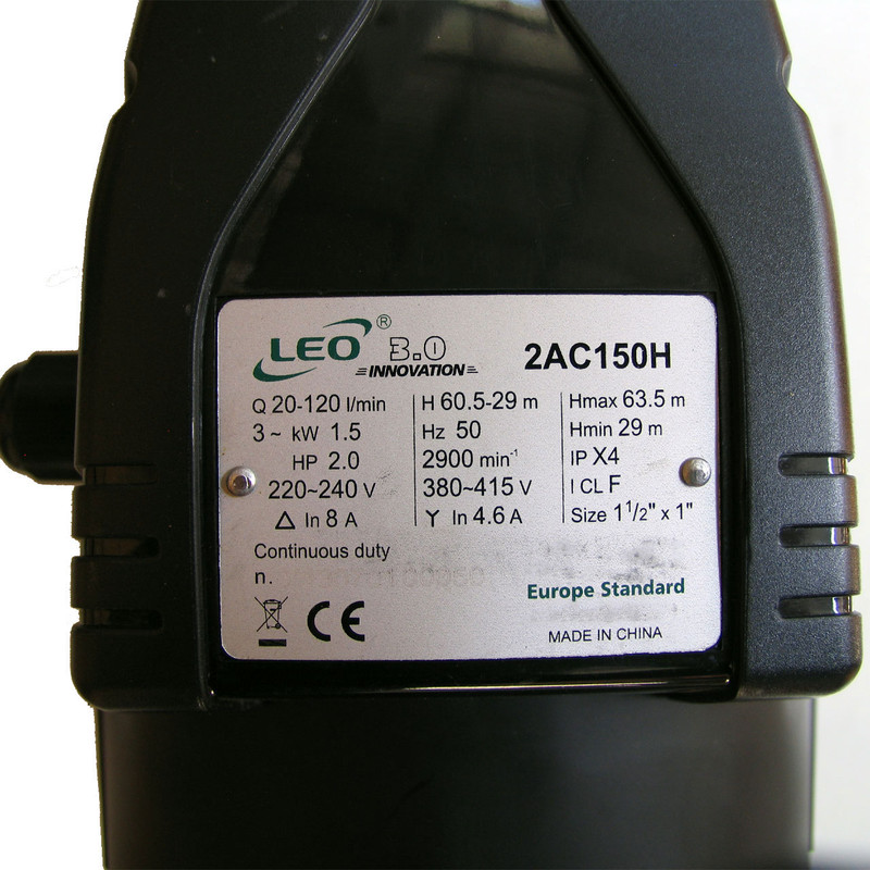 پمپ آب لئو مدل 2AC150H