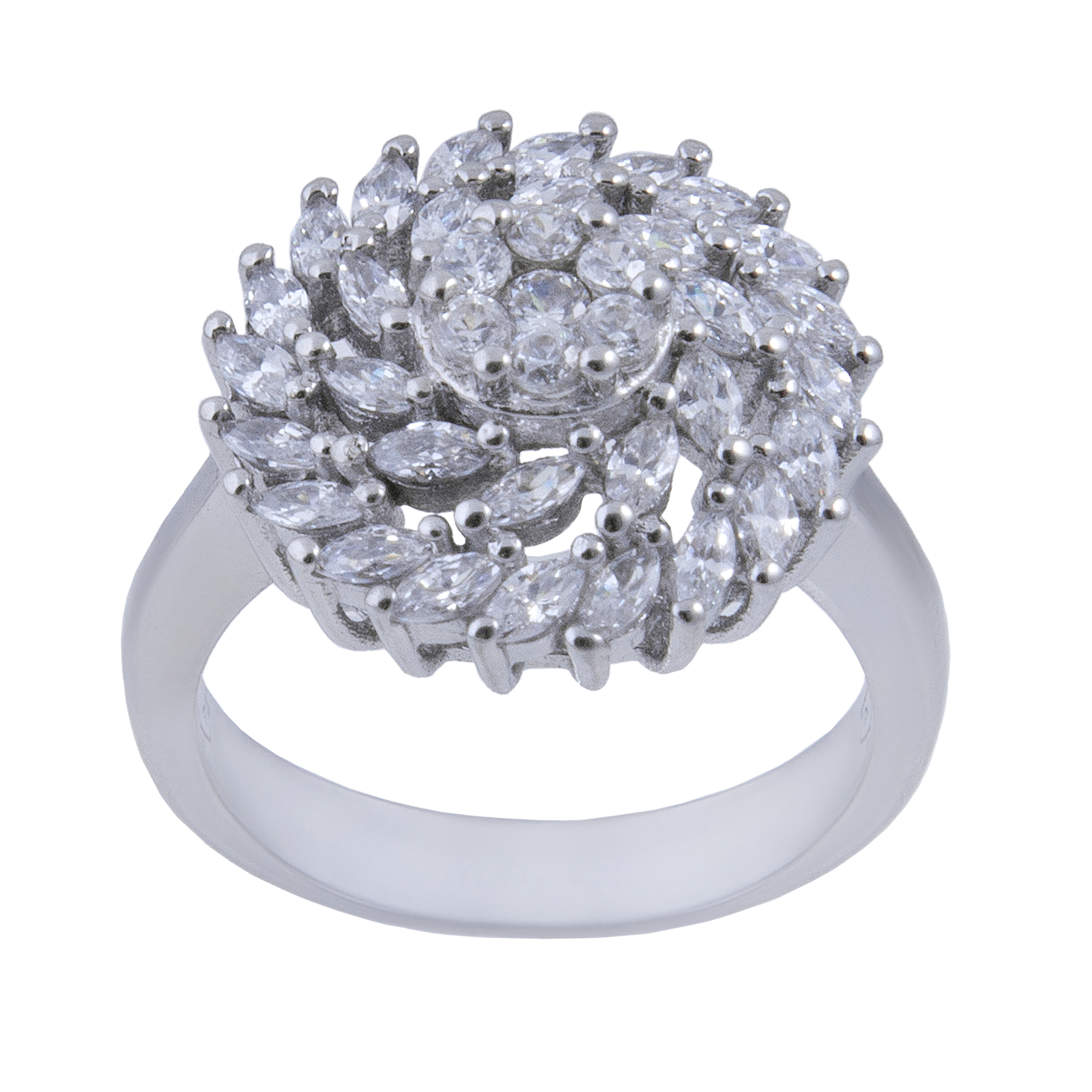 انگشتر نقره زنانه بازرگانی میلادی کد AWR-234