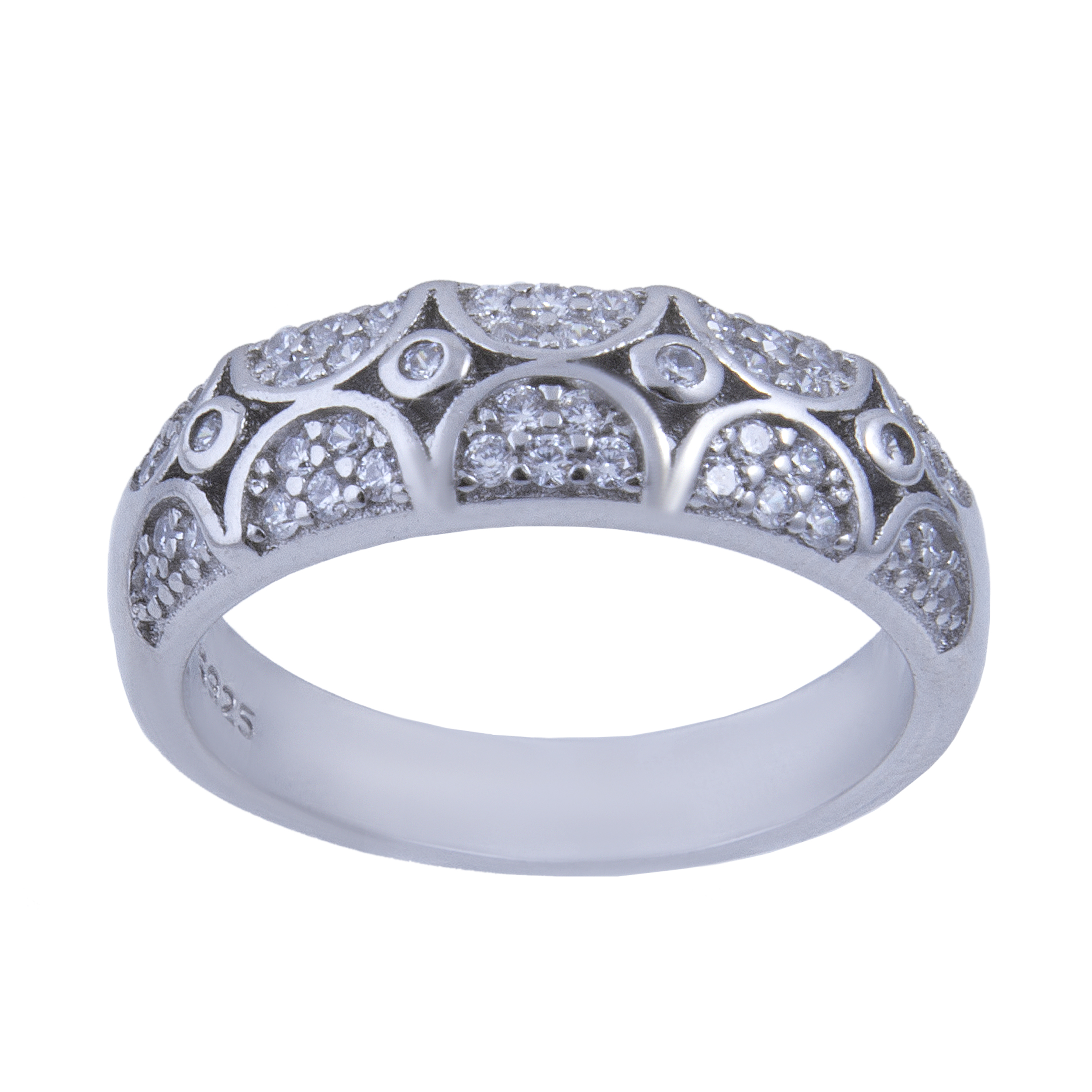 انگشتر نقره زنانه بازرگانی میلادی کد AWR-237