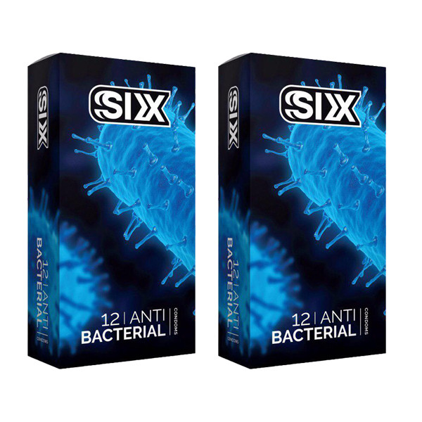 کاندوم سیکس مدل Anti Bacterial مجموعه 2 عددی