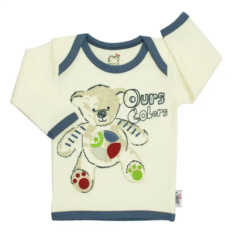 تی شرت آستین بلند نوزادی آدمک طرح تدی کد 46390