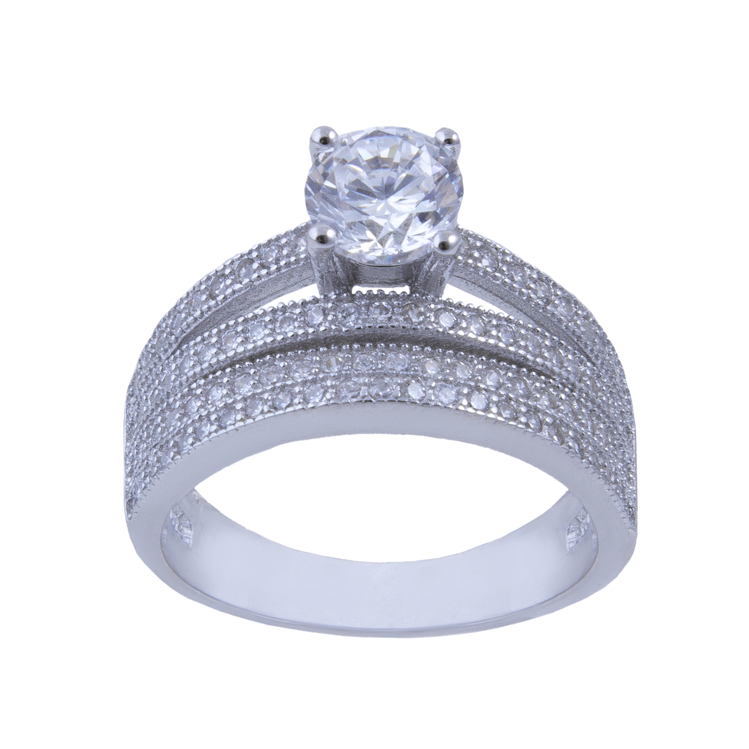 انگشتر نقره زنانه بازرگانی میلادی کد AWR-241