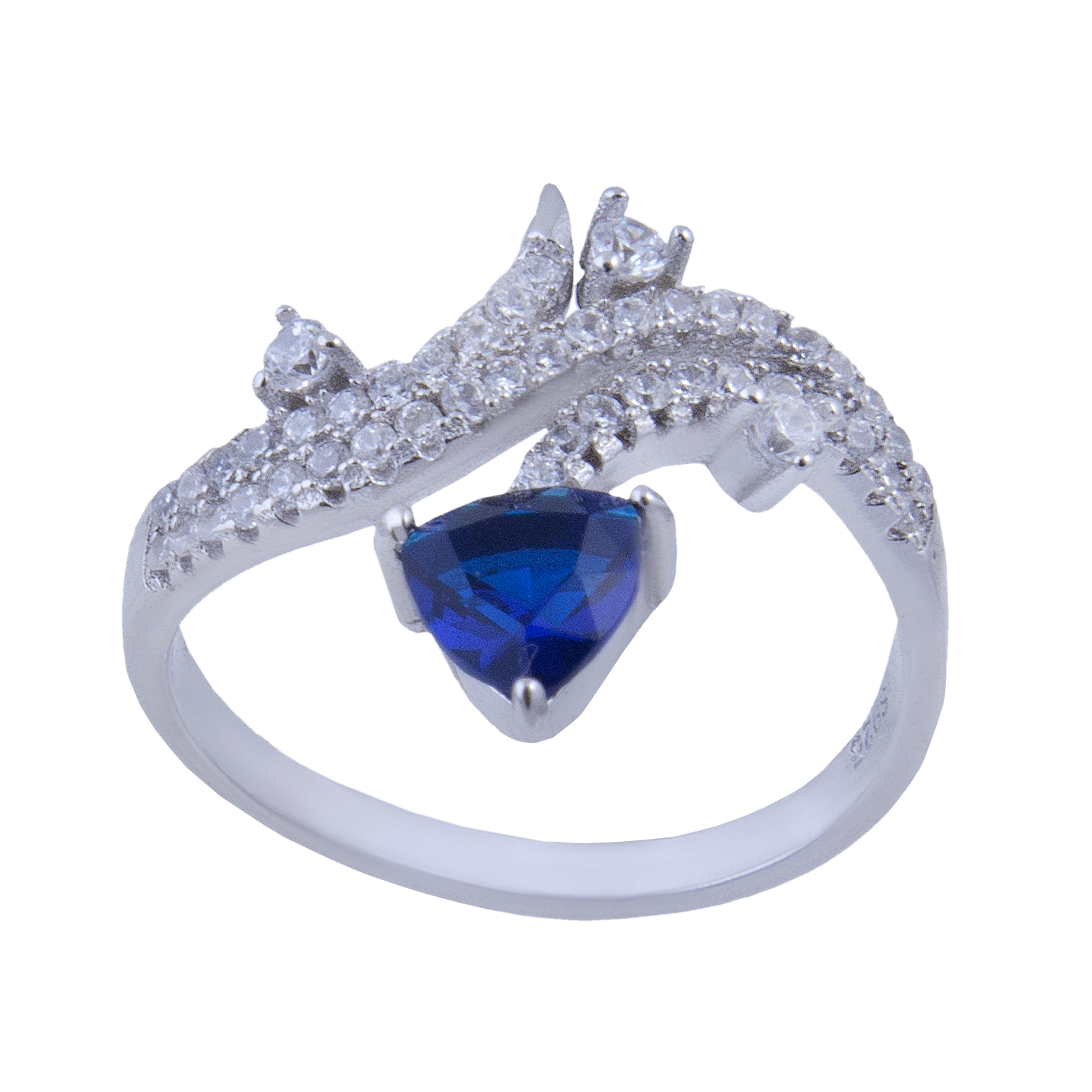 انگشتر نقره زنانه بازرگانی میلادی کد AWR-245