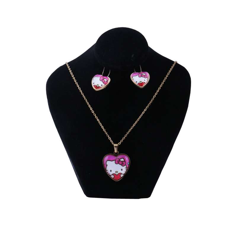 نیم ست دخترانه طرح قلب کد 13324