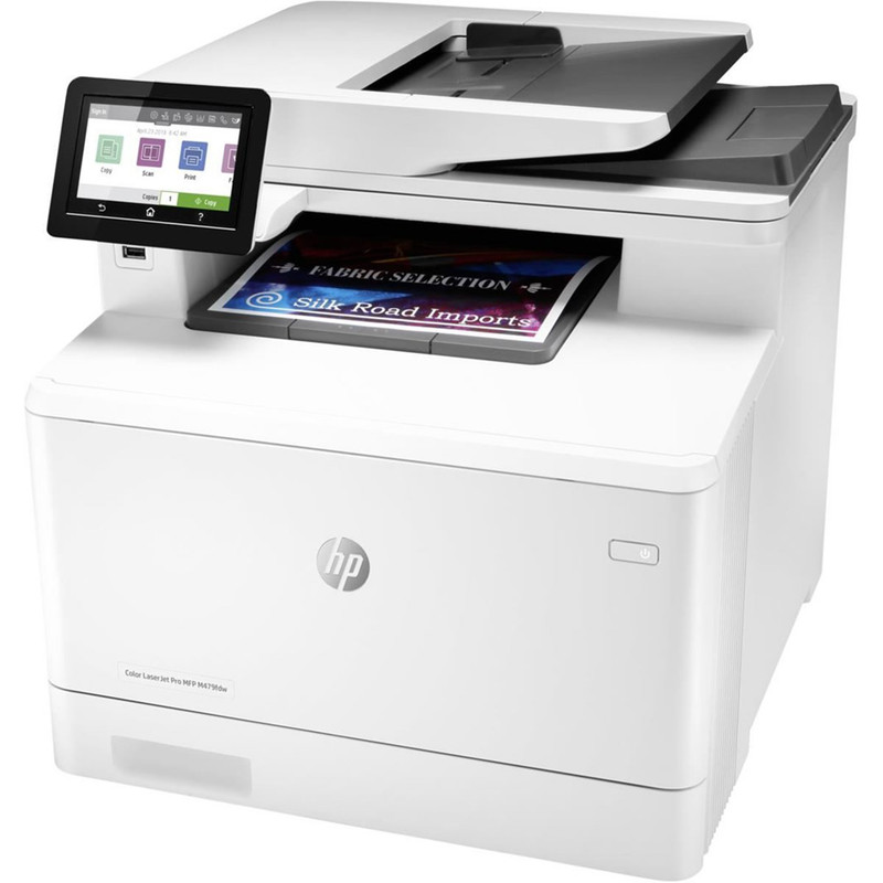 پرینتر اچ پی رنگی چهار کاره با چاپ لیزری مدل Color LaserJet Pro MFP M479fdw، سایز چاپ A4، قابلیت چاپ دو رو، شماره‌گیری خودکار