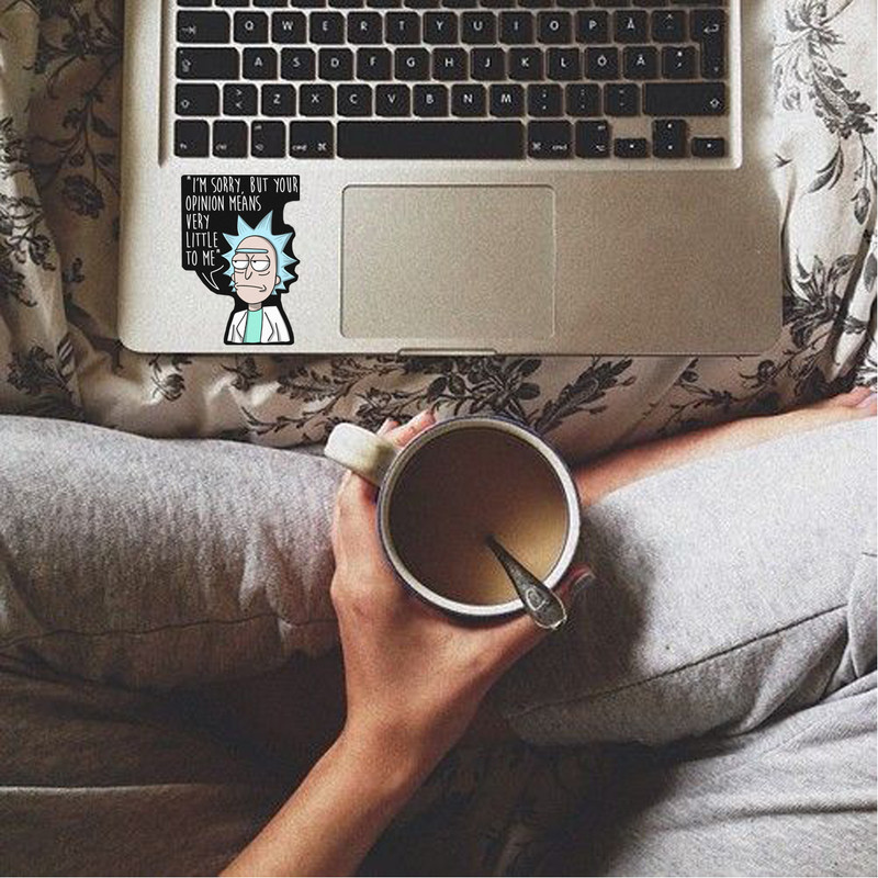 استیکر لپ تاپ لولو طرح ریک کد 125