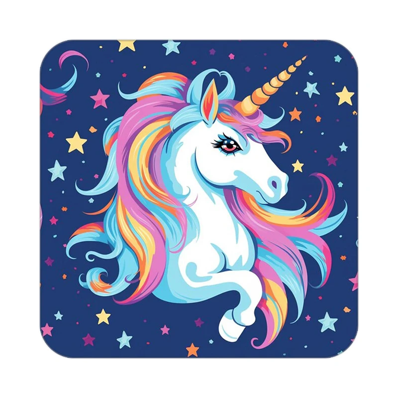 زیر لیوانی کاکتی طرح اسب تک شاخ و یونیکورن مدل mp33309