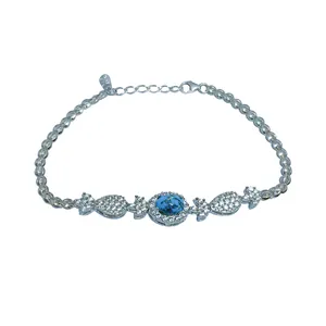 دستبند نقره زنانه کد 38