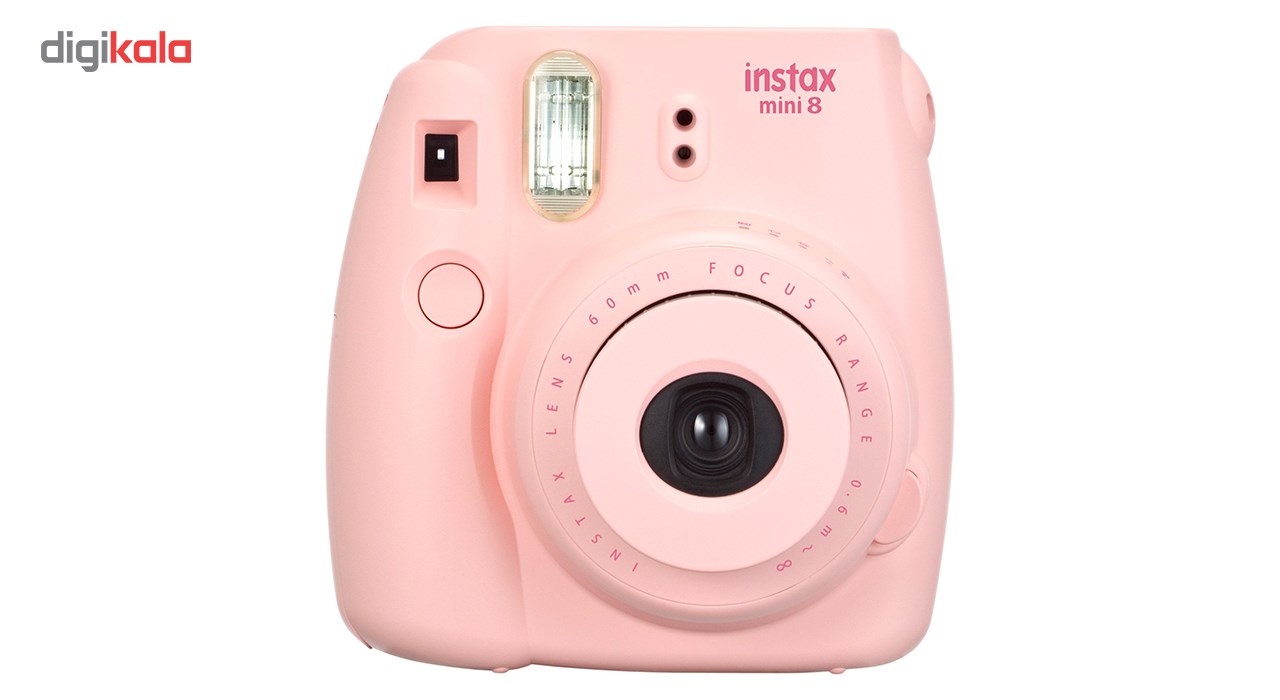 دوربین عکاسی چاپ سریع فوجی فیلم مدل Instax Mini 8 به همراه آلبوم، سه بسته کاغذ چاپگر و برچسب عکس