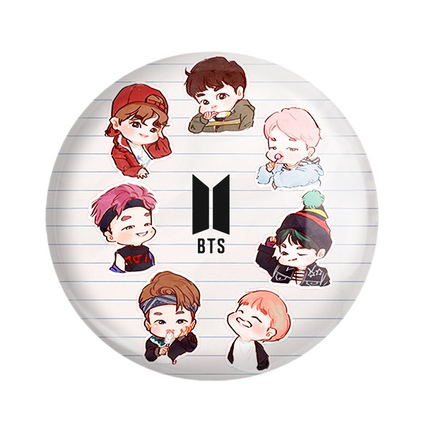 پیکسل خندالو طرح گروه BTS کد 2502