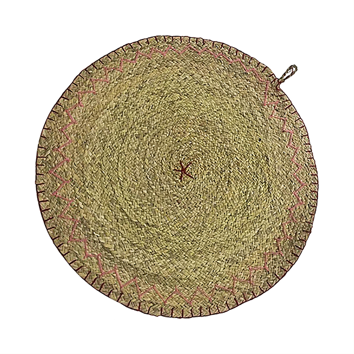 سفره حصیری طرح گل کاموا کد 102