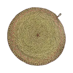 سفره حصیری طرح گل کاموا کد 102