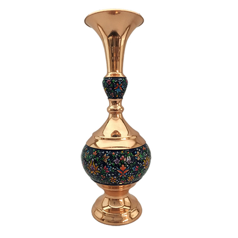 گلدان میناکاری مسی شیرازی طرح پرداز کد 08