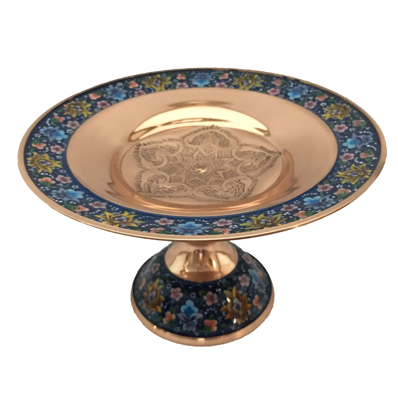 شیرینی خوری میناکاری مسی شیرازی مدل پرداز کد 04