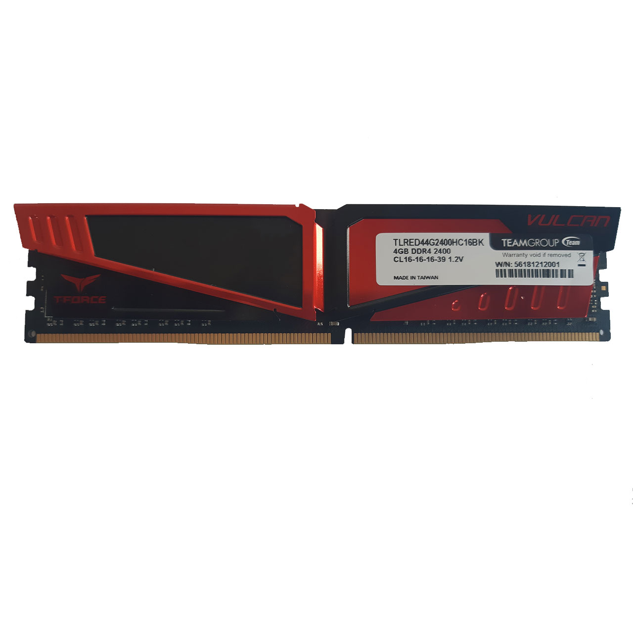 رم دسکتاپ DDR4 تک کاناله 2400 مگاهرتز CL16 تیم گروپ مدل  TFORCE VULCAN GAMING  ظرفیت 4 گیگابایت