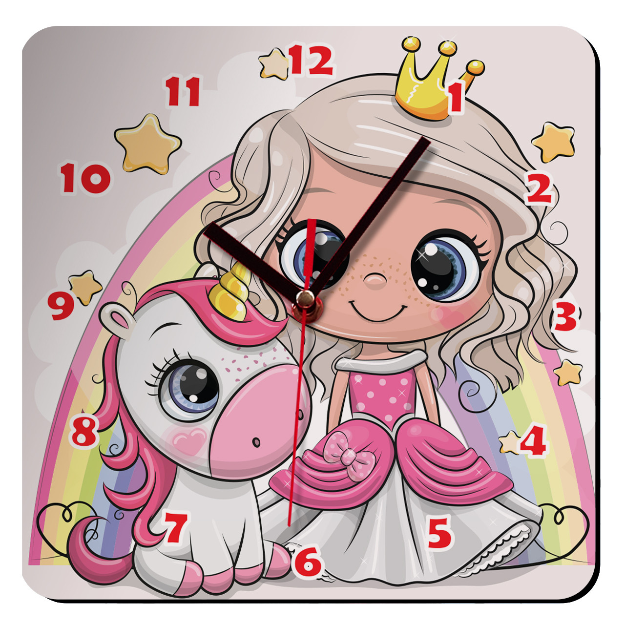 ساعت دیواری کودک ژیوار طرح پرنسس و تک شاخ