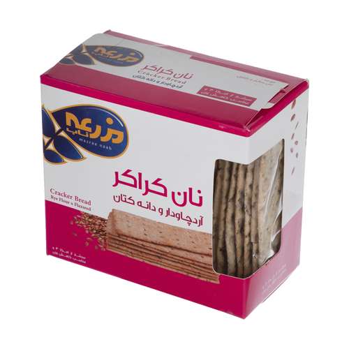 نان کراکر آرد چاودار با دانه کتان مزرعه ناب مقدار 240 گرم
