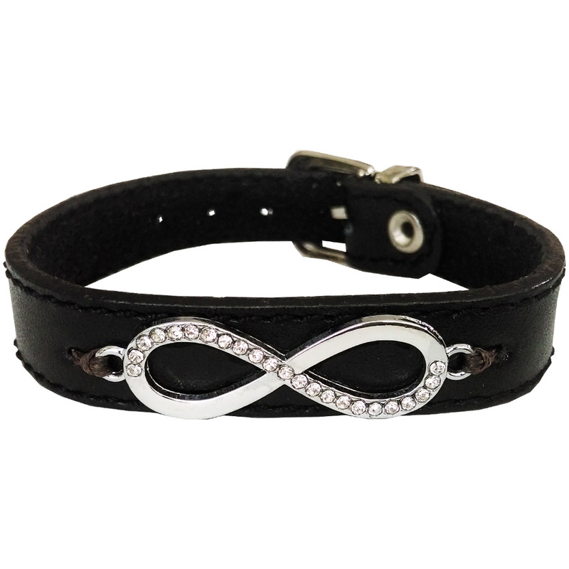 دستبند چرم وارک طرح بینهایت مدل آپامه rb173